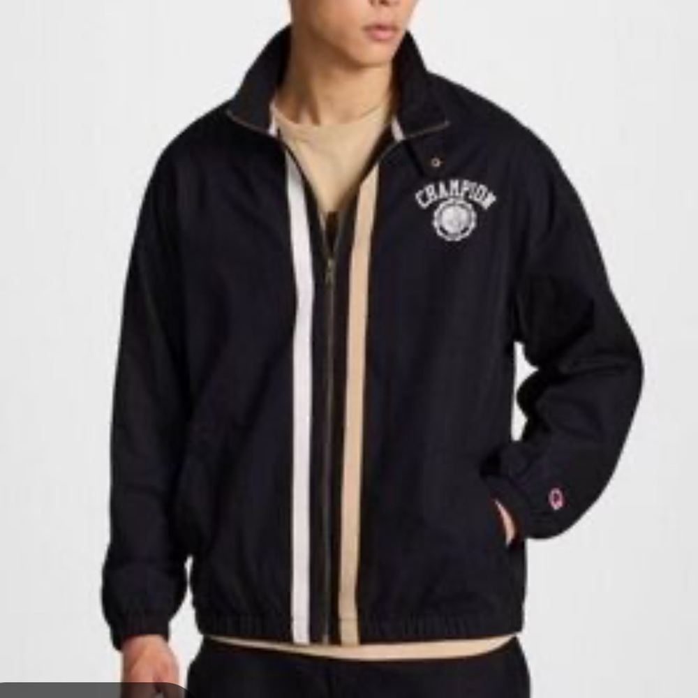 Mens Champion Men’s Black Track Jacket/ Windbreaker Sz L NWT